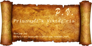 Prisznyák Viktória névjegykártya