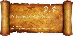 Prisznyák Viktória névjegykártya